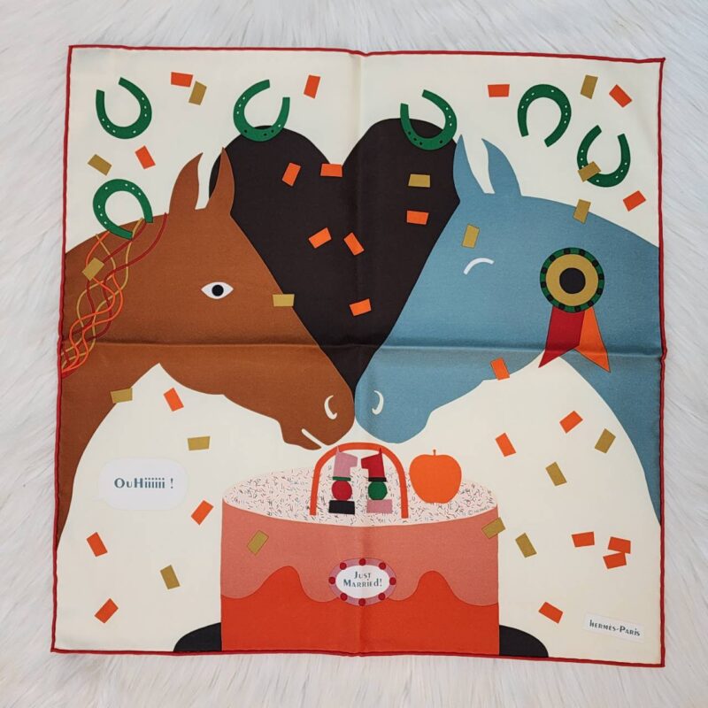 Hermes 45*45絲巾 天作之合