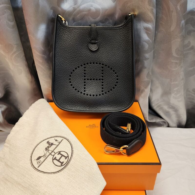 Hermes mini evelyn 黑金w刻