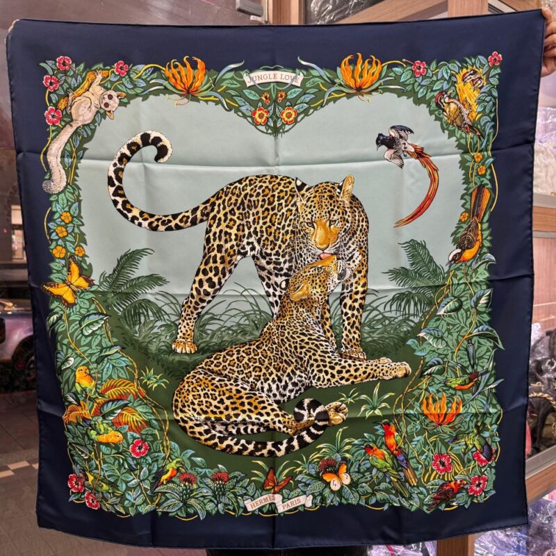 Hermes 90*90絲巾 叢林之愛