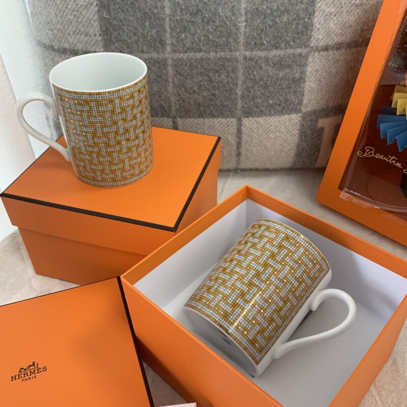 HERMES 24金色馬賽克馬克杯