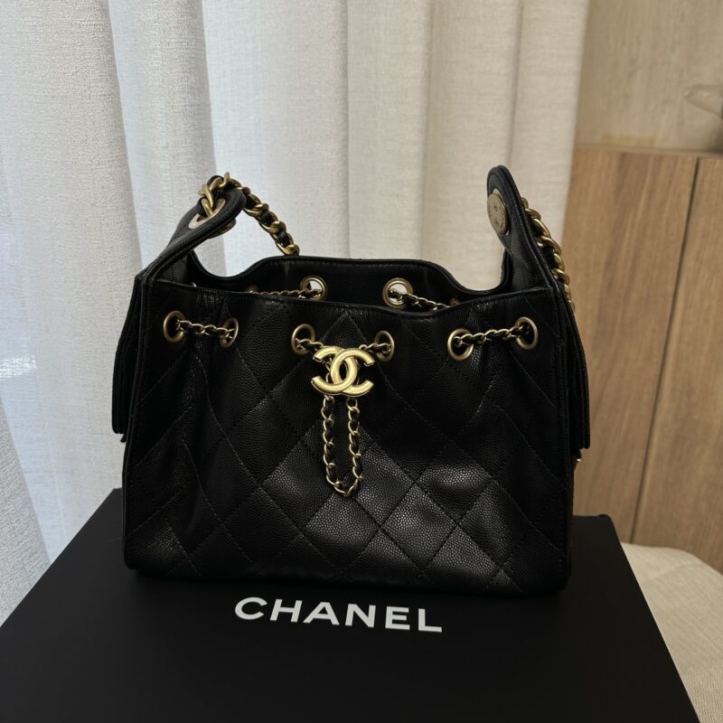 CHANEL 25 Bag Hobo mini 黑金