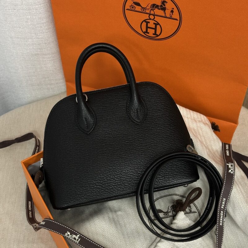 Hermes mini bolide 黑銀 G