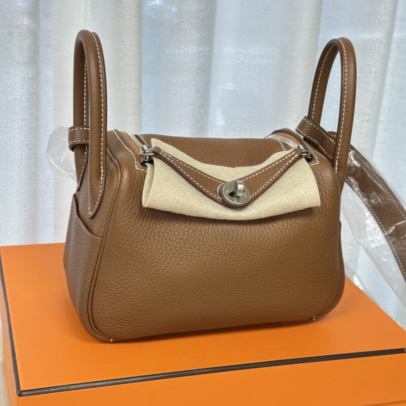 Hermes 愛馬仕 mini Lindy 金棕銀 二代 U刻 (二手)