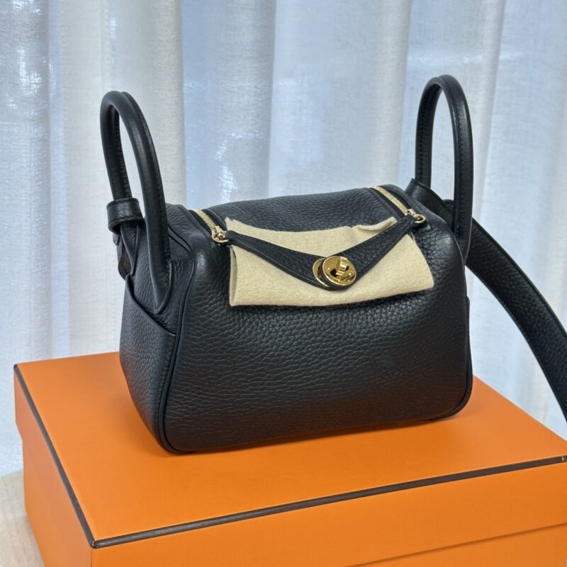 Hermes 愛馬仕 mini Lindy 黑金 二代 B刻 (二手)